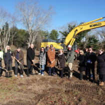 Town officials broke ground for the new Westhampton Community Center on Mill Road on Wednesday. MICHAEL WRIGHT